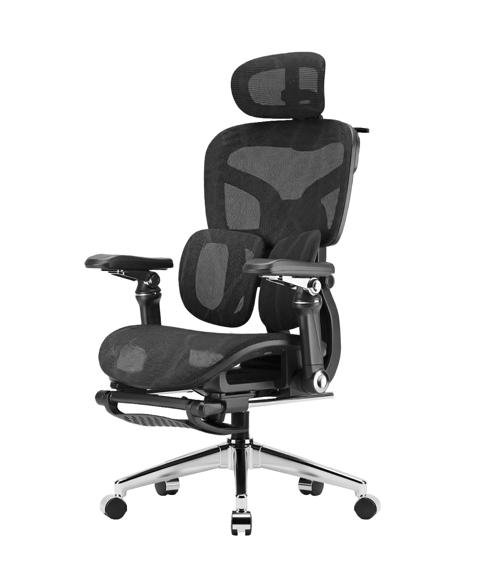 Silla Ergonómica - TIZIANO c/apoyapies Negro