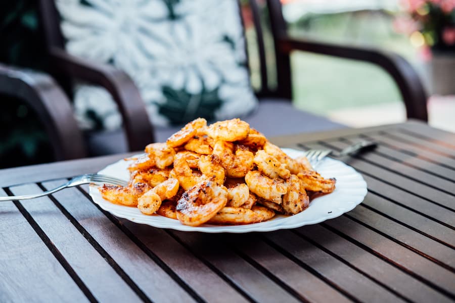 grilled shrimp on a plate