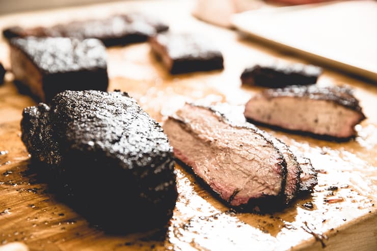 tender brisket out of a smoker