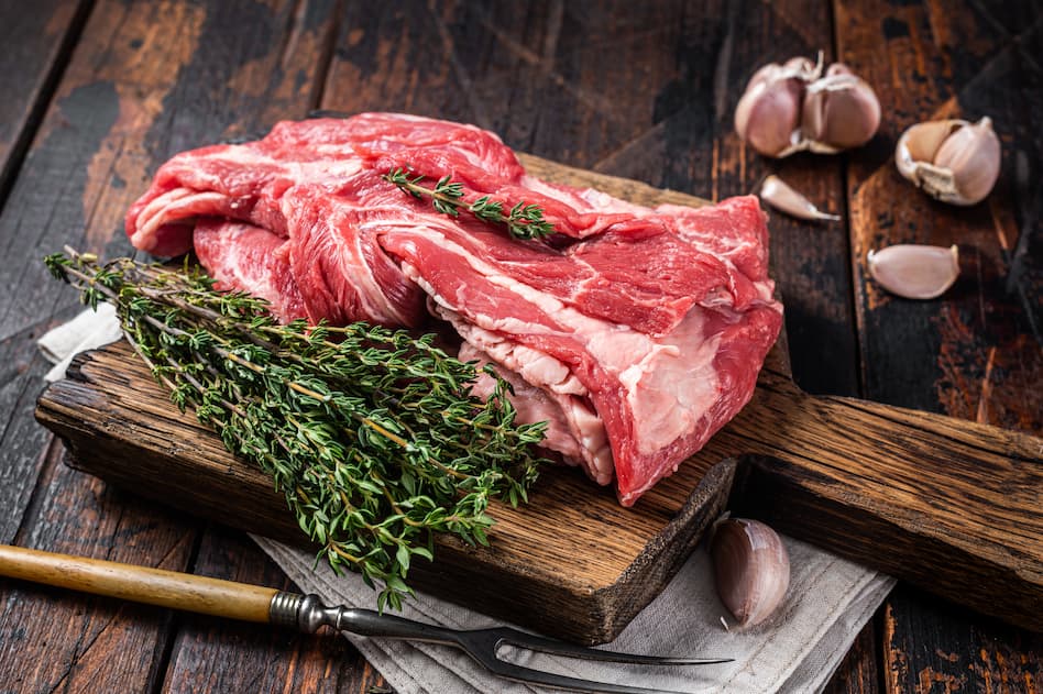 raw boneless lamb