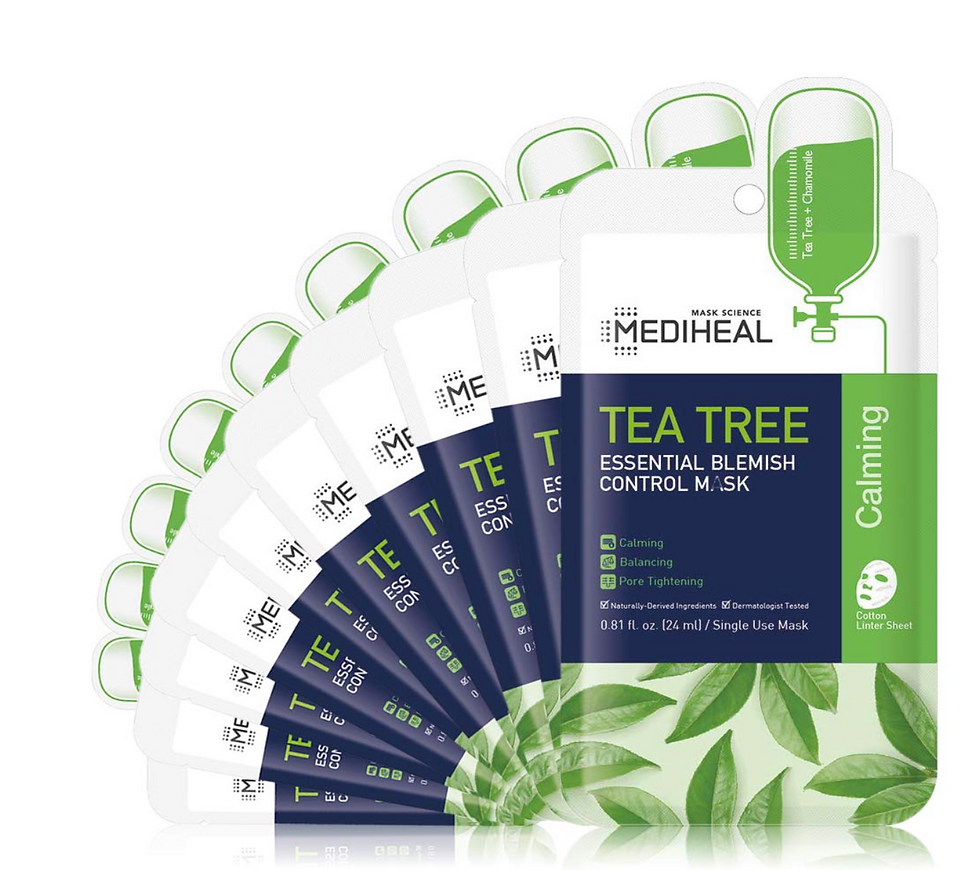 mediheal tea tree essential blemish control calming face mask sheet best korean skincare