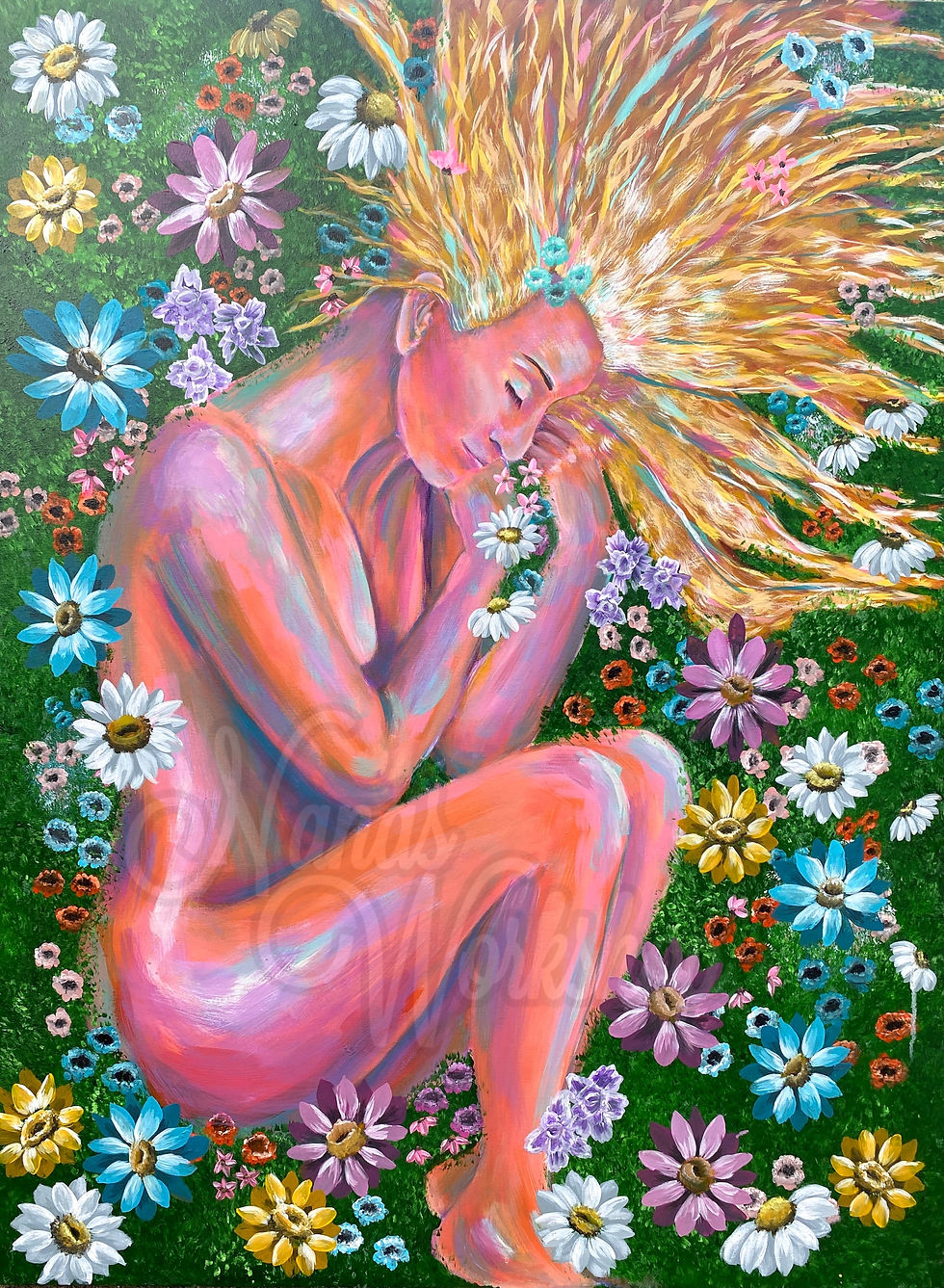 “Flowers for her soul” canvas art