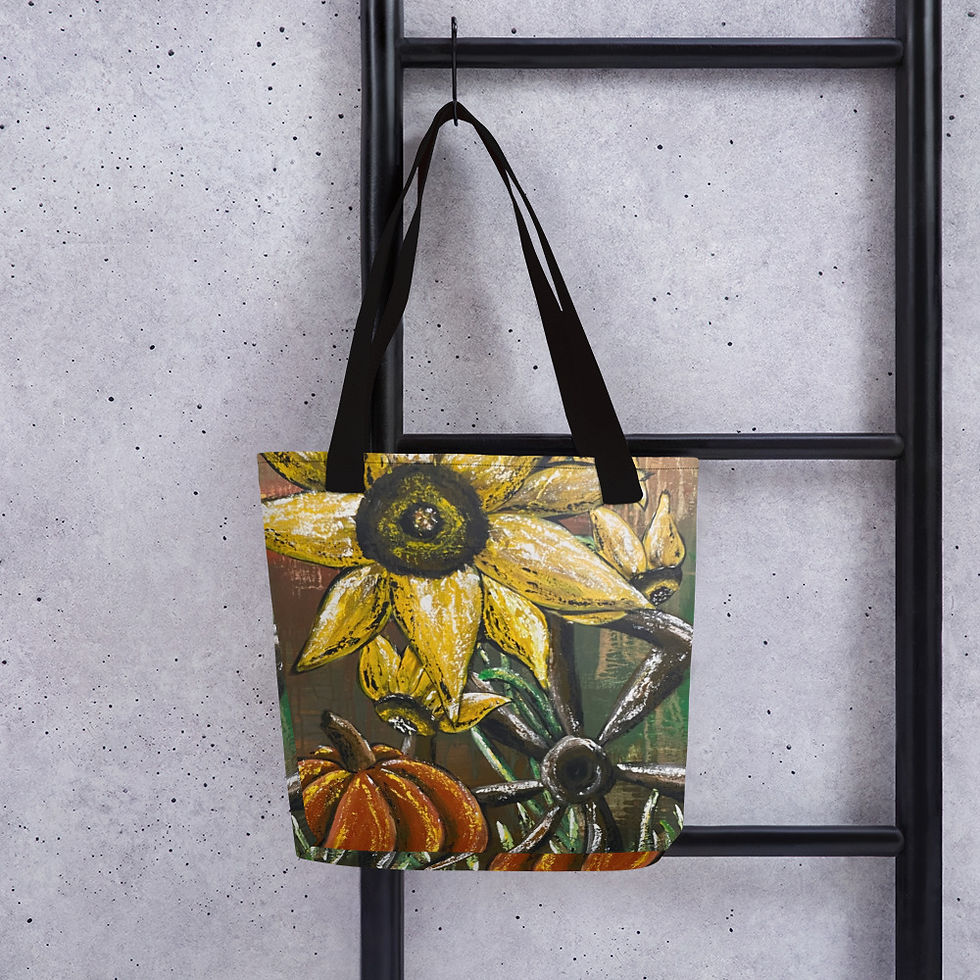"Harmony " fall sunflower Tote bag
