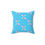 Thumbnail: "Flamingos" Faux Suede Square Pillow + Case:Blueberry