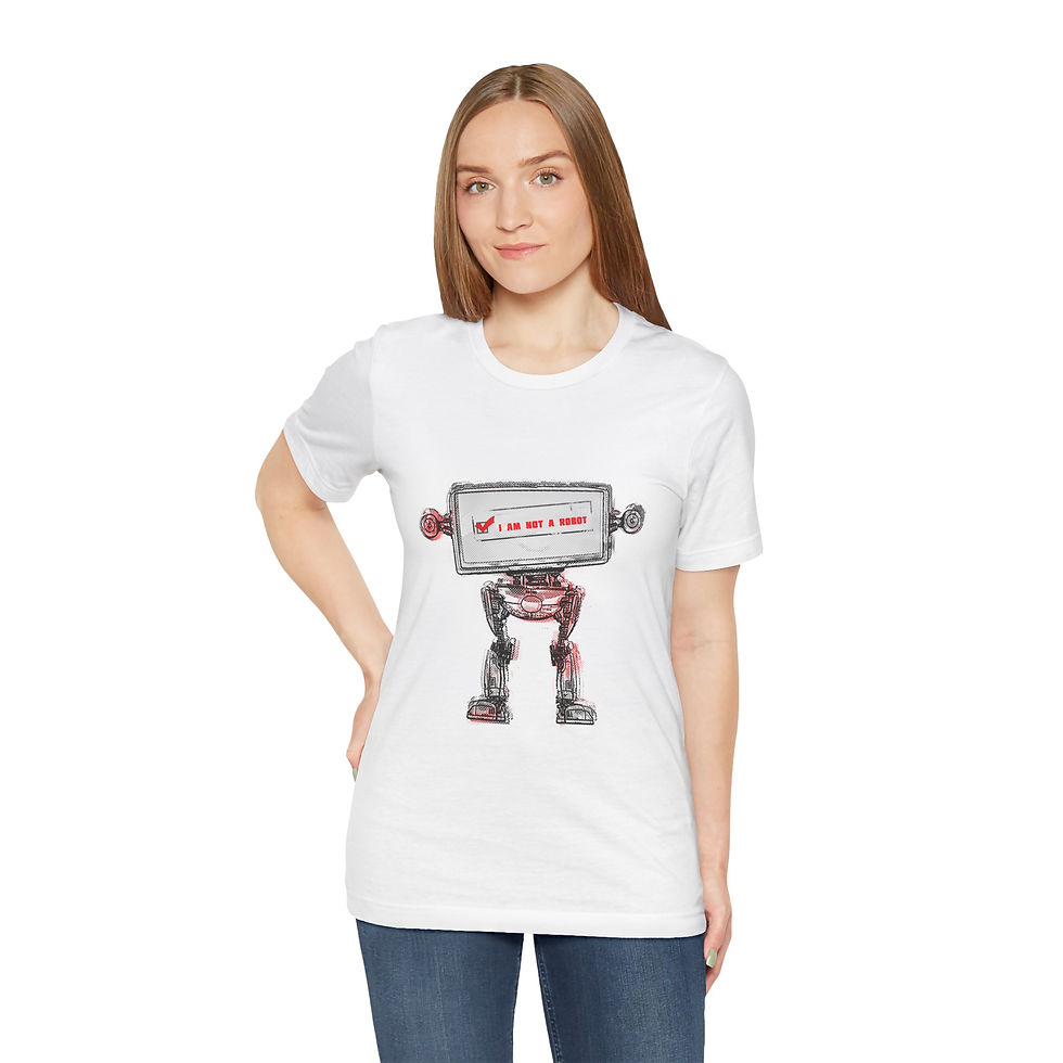 Thumbnail: “I Am Not a Robot”  Unisex Hi-quality Cotton Tee