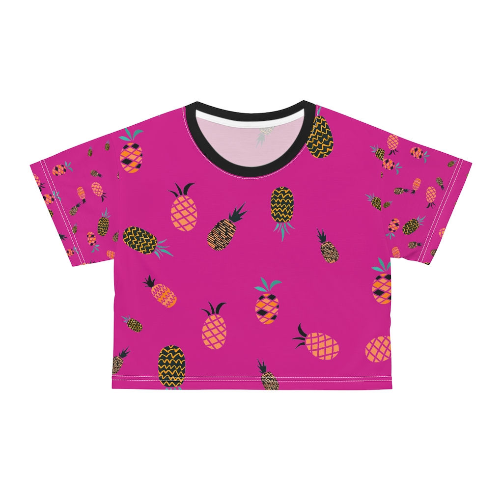 Fruity Pineapple Crop Top (Pink)