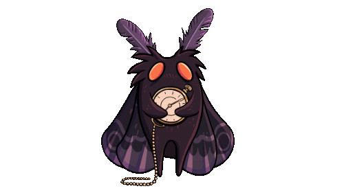 Mothman with clock gif