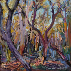 Ashley Frost, 'Escarpment Study 10', 2021, oil on board, 40 x 40 cm