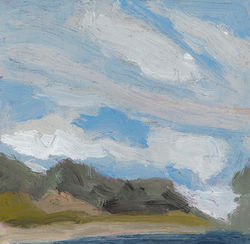 Annabel Butler, 'Sydney Sky I', 2021, oil on board, 12x12cm