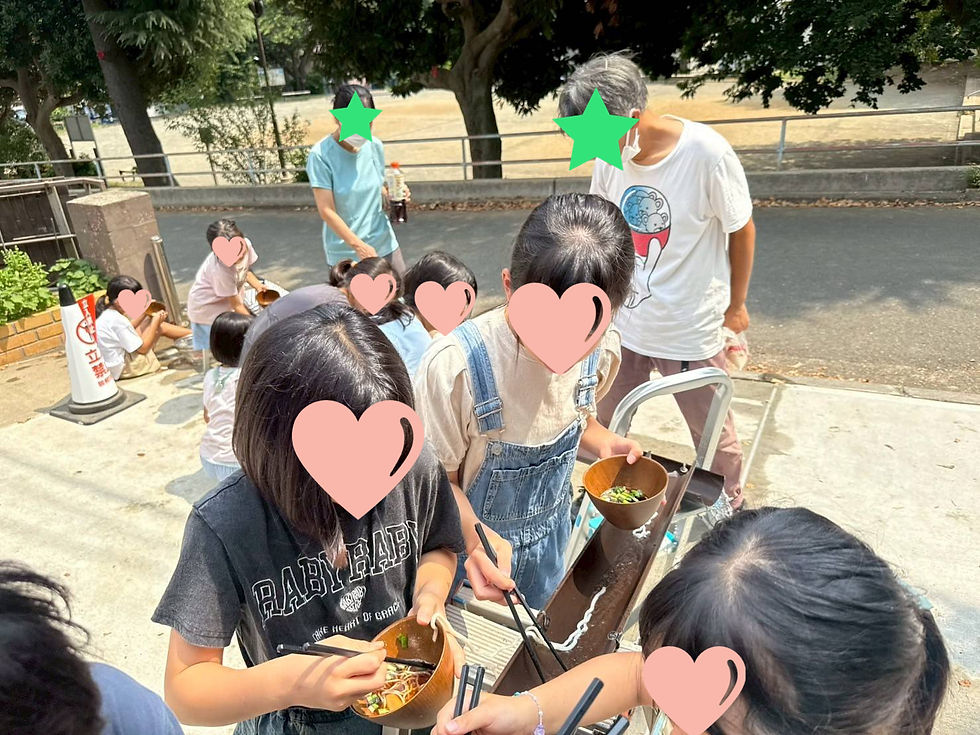 そうめん以外も流れてきます🌀