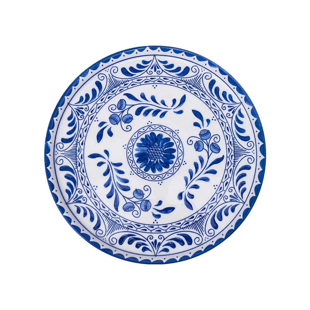 Plato Trinche Plana 23 cm Azul Cobalto | Talavera 2.0