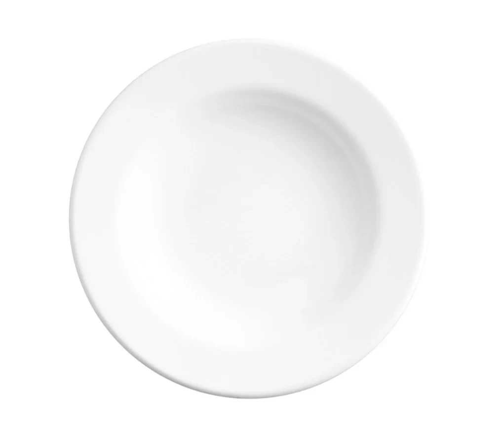Caja de 24 piezas Plato Sopero Blanco Polar de 23 cm | Anfora