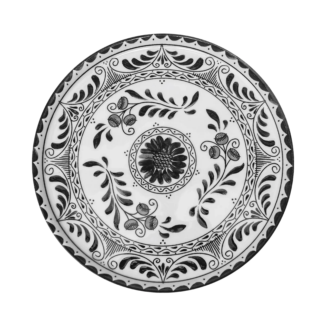 Plato Trinche Plana 27 cm Negro | Talavera 2.0