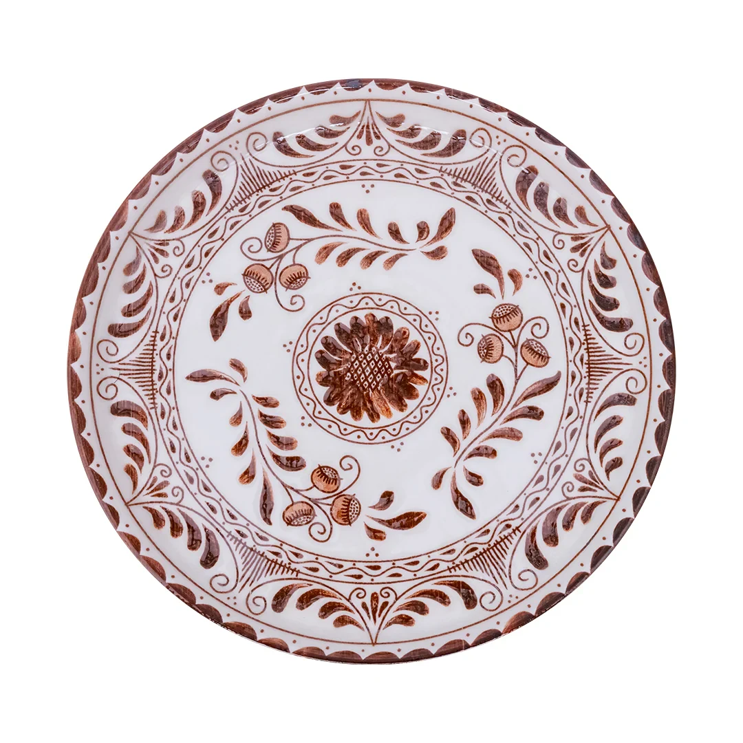 Plato Trinche Plana 27 cm Café | Talavera 2.0