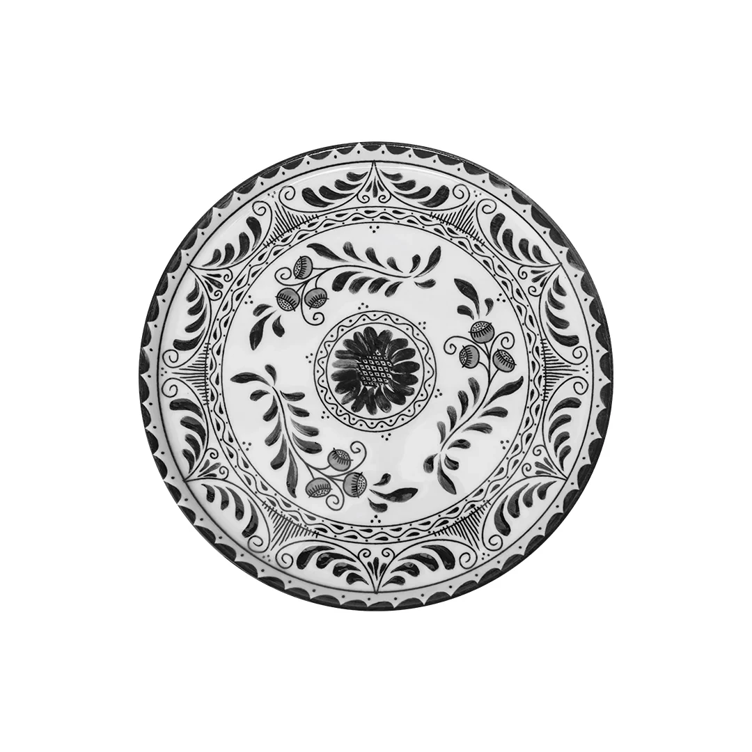 Plato Trinche Plana 19 cm Negro | Talavera 2.0