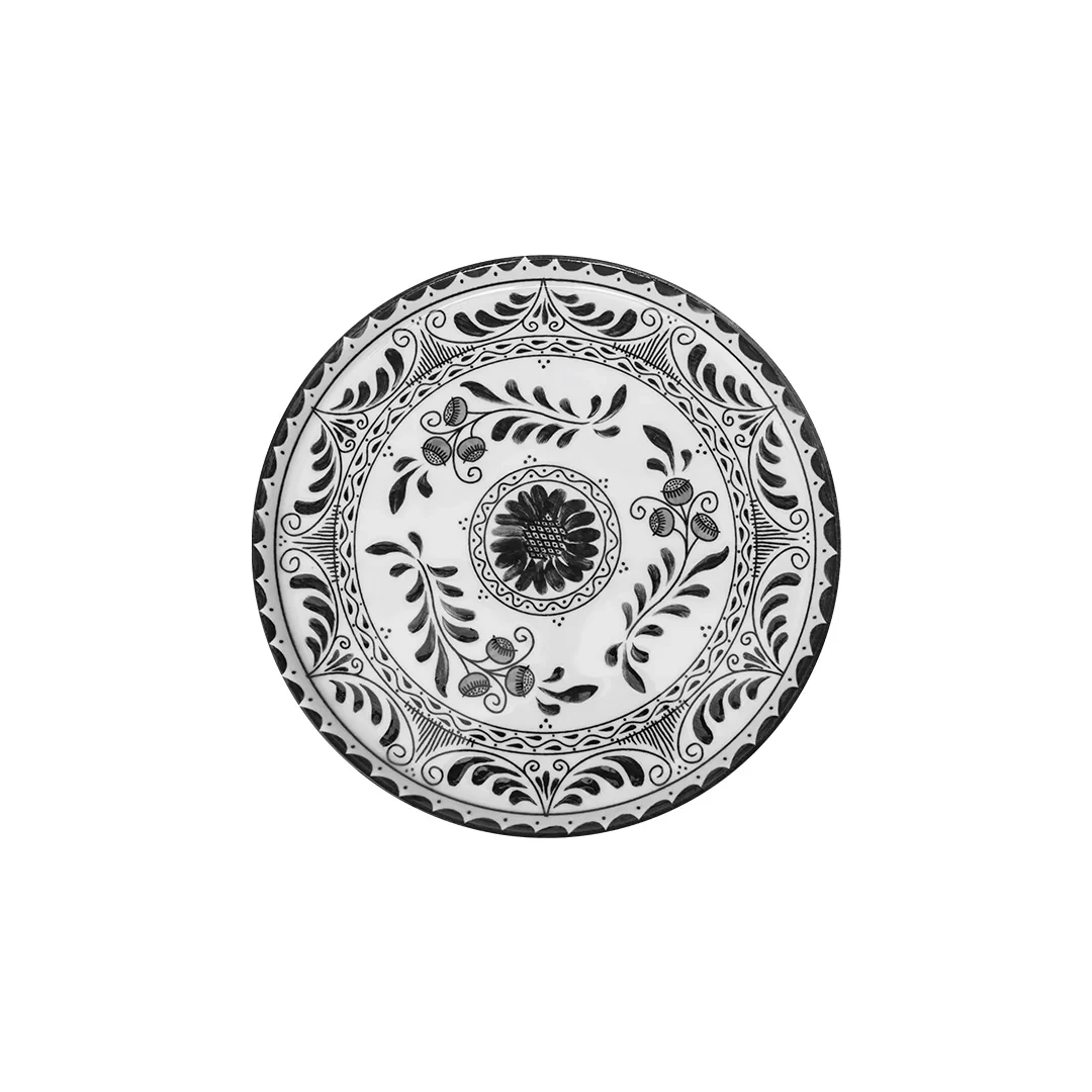 Plato Trinche Plana 15 cm Negro | Talavera 2.0