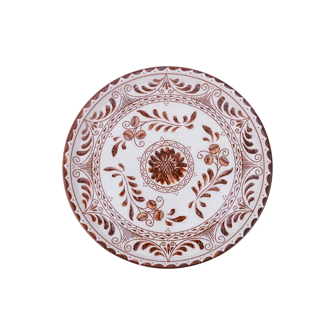 Plato Trinche Plana 19 cm Café | Talavera 2.0