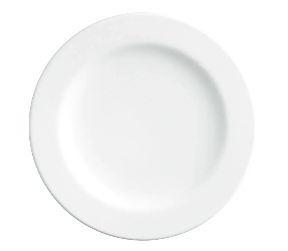 Caja de 24 piezas Plato Trinche Blanco Polar de 26 cm | Anfora