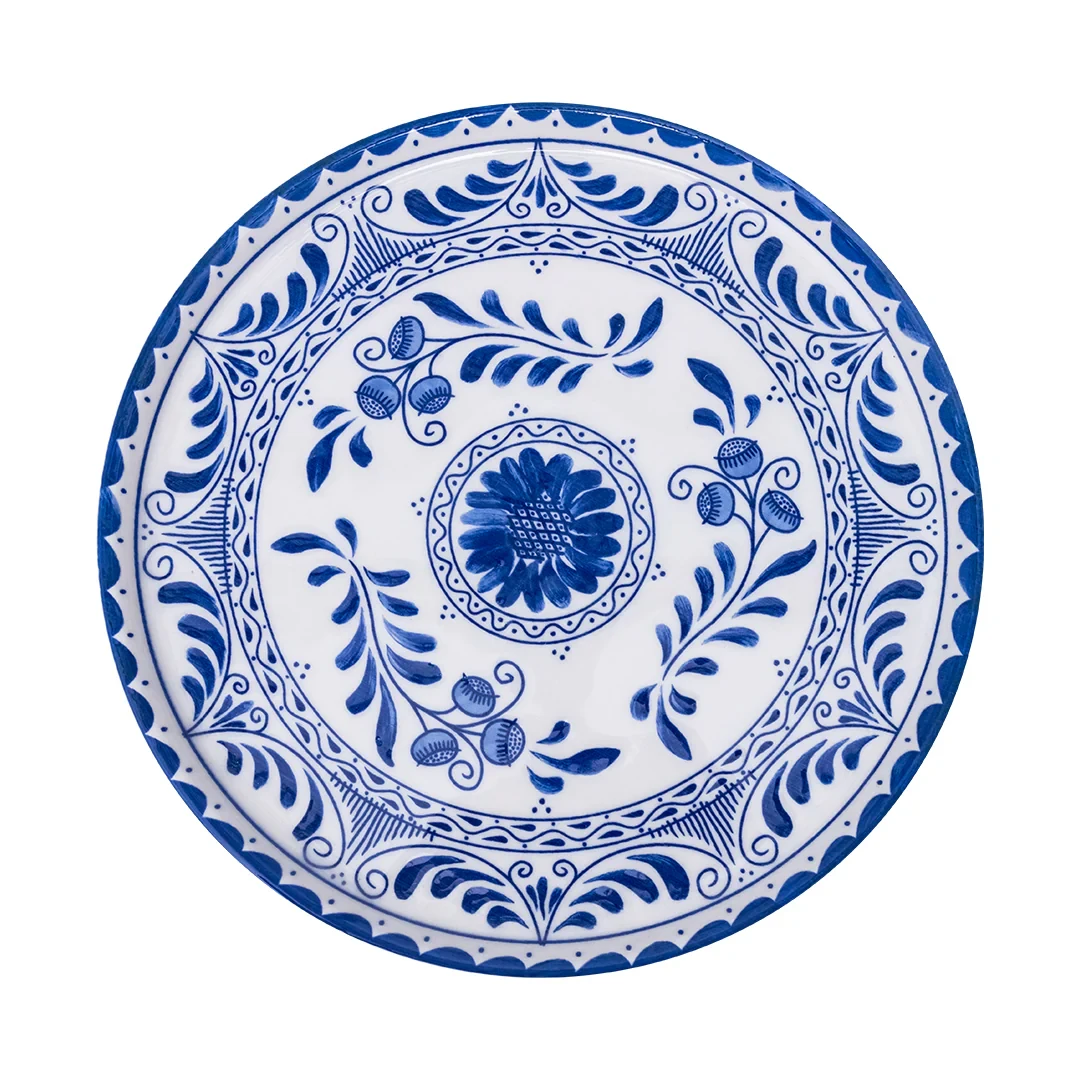 Plato Trinche Plana 27 cm Azul Cobalto | Talavera 2.0