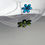 Thumbnail: Bubble, Lucite Medium Pendant with crystal flowers