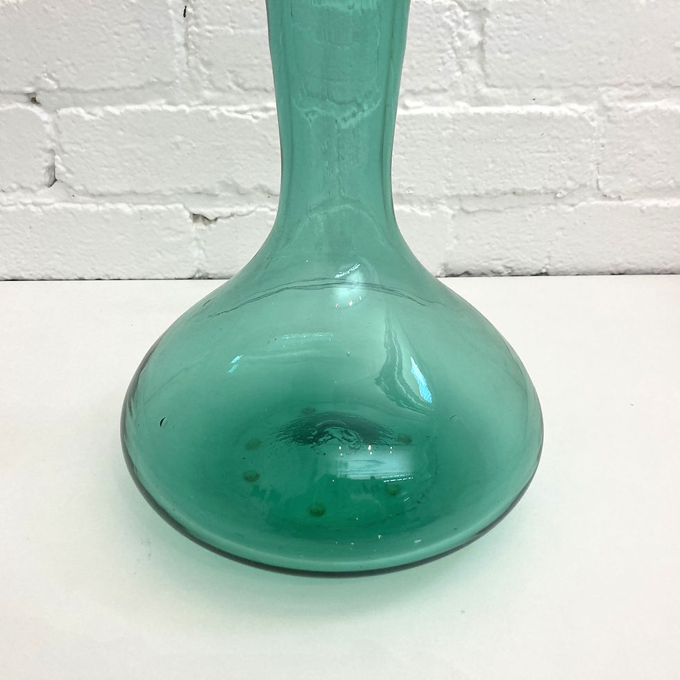 Thumbnail: Vintage Blenko Sea Green Tall Decanter, Design #5815