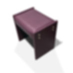 Claudia Bench features two Lucite legs connected to the bench seat with Anodized Brass.