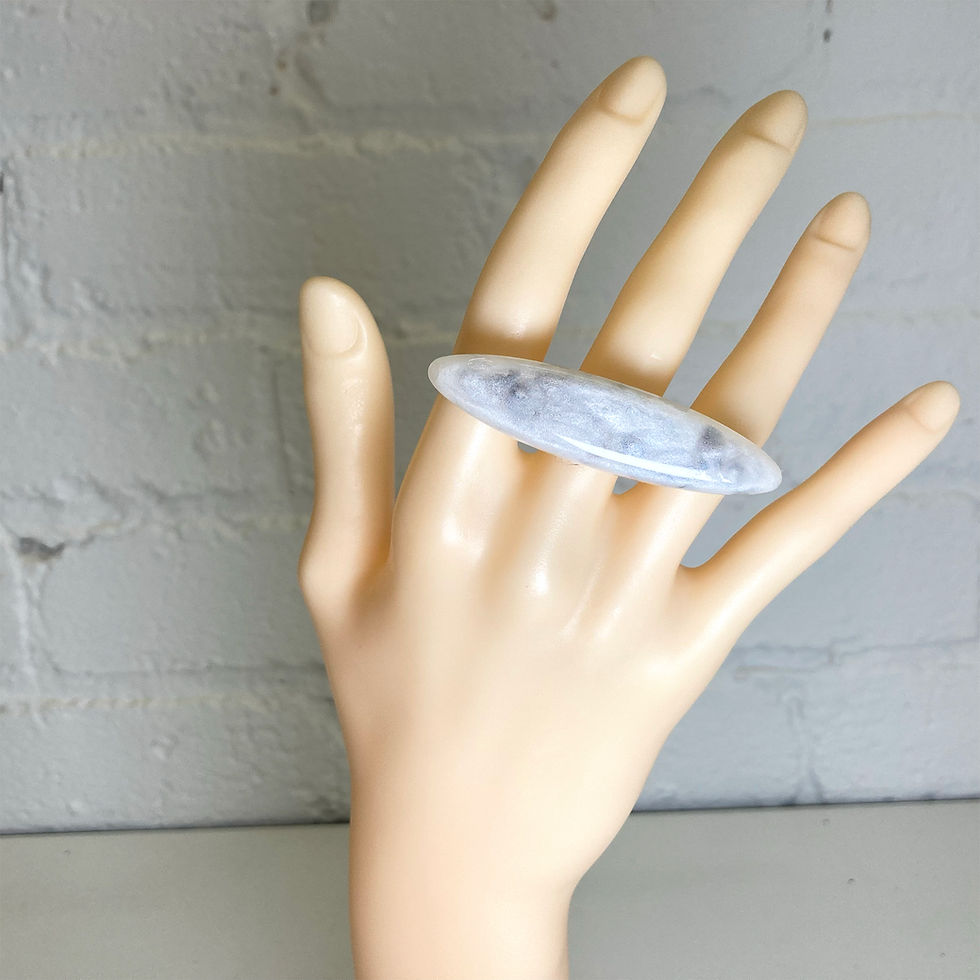 Thumbnail: Concave Shape Resin Rings /acrylic/lucite/acetate Cabochon Dome Cocktail Rings