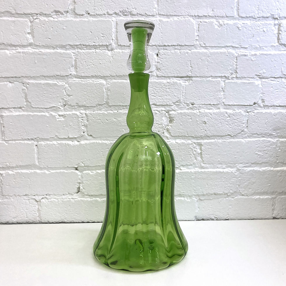 Vintage Brilliant Green Decanter, Design by Joel Philip Myers