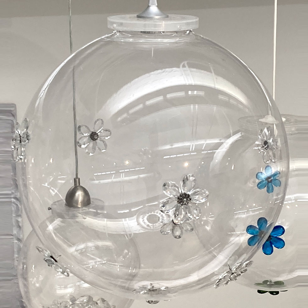 Thumbnail: DWM | MALOOS Bubble Lucite Pendant with Crystal flowers