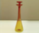 Vintage Blenko Tangerine Decanter, Wayne Husted, Orange-Yellow