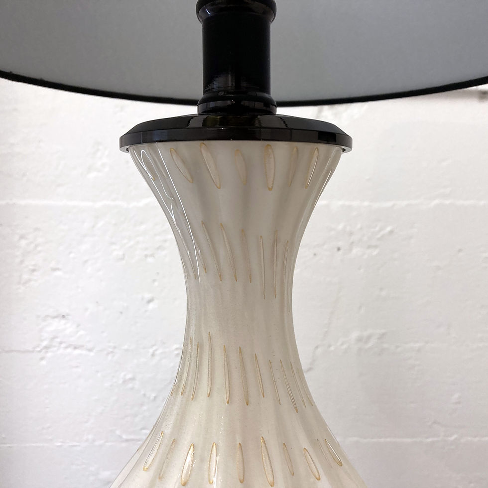 Thumbnail: Pair of Vintage Barovier Toso lamps,  Rebuilt with Lucite base & Rewired