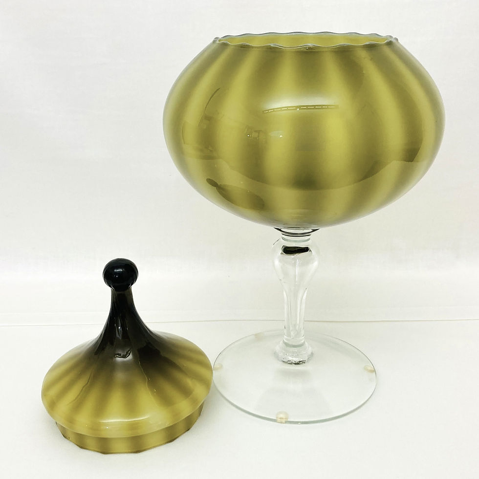 Thumbnail: Vintage Green Cased Glass Apothecary
