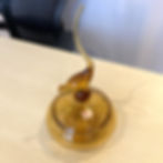 Thumbnail: Vintage Viking Amber Tailed, Bird Candy Bowl, 1960, Yellow