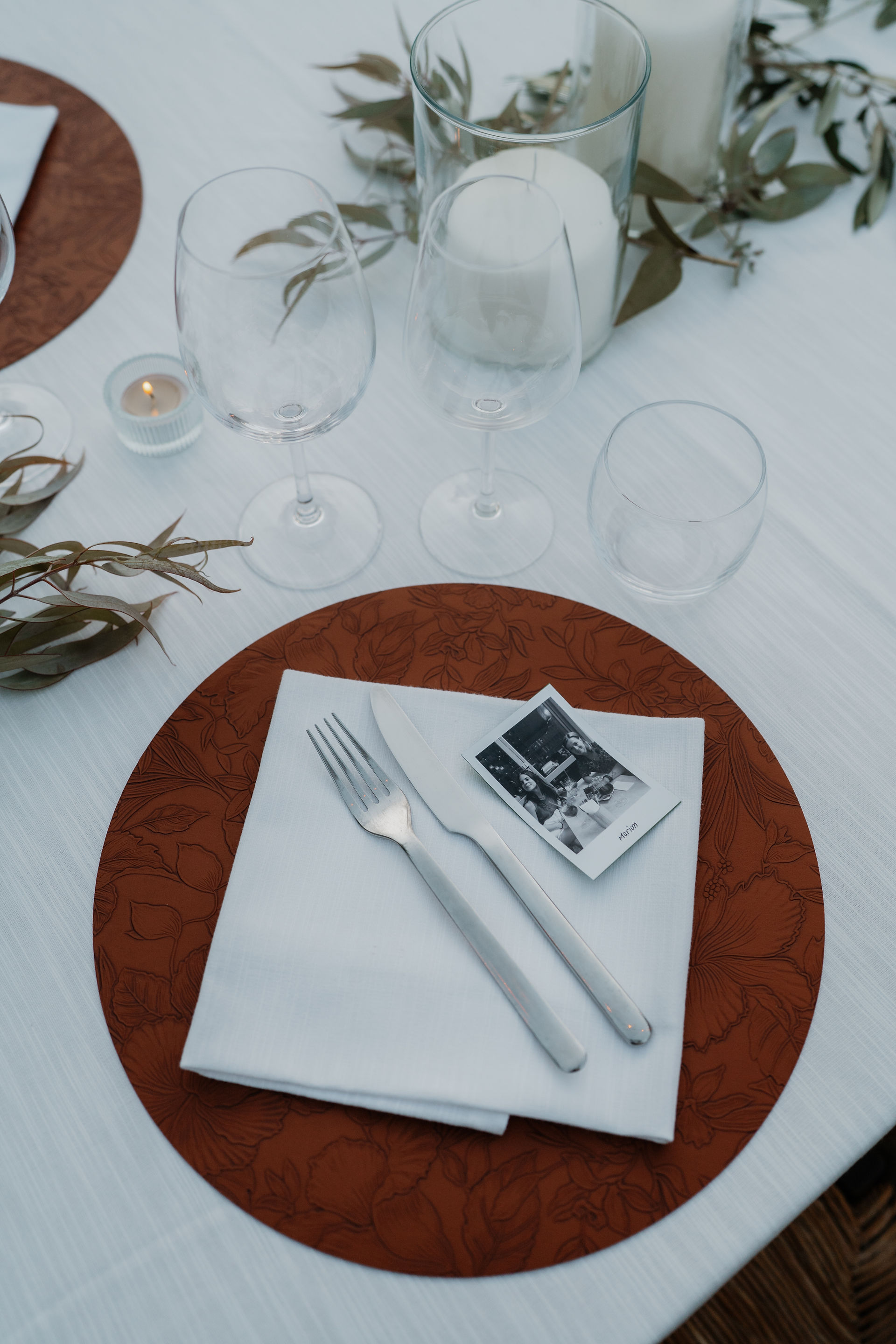 Tischdecke auf der Italienhochzeit