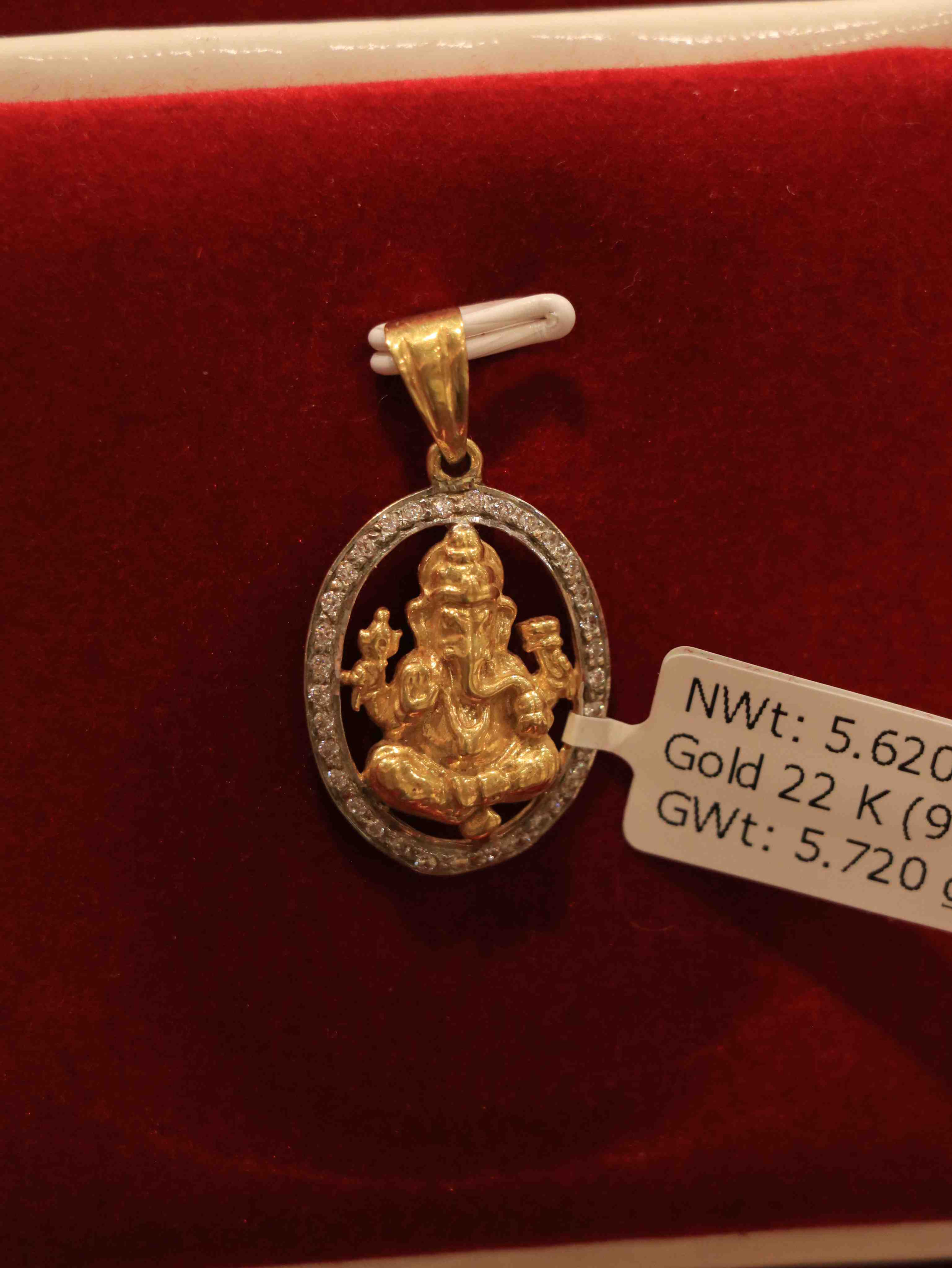 Premium 22K Gold Ganesh Locket showcasing intricate Ganesh design for daily wear