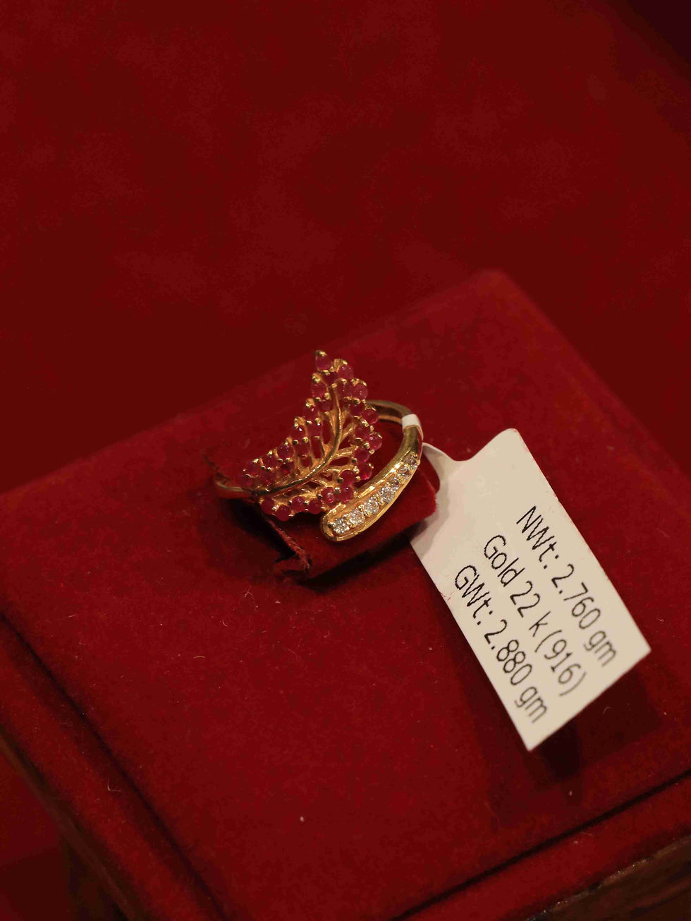 Close-up of 22K Gold Women's Rings showcasing intricate daily wear design