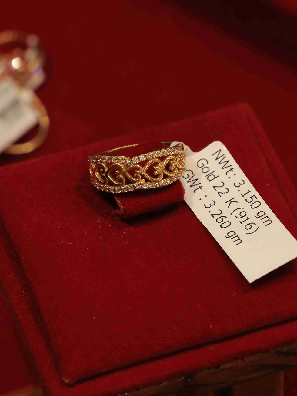 Elegant 22K Gold Women's Ring for daily wear by Swarna Kala Pucha