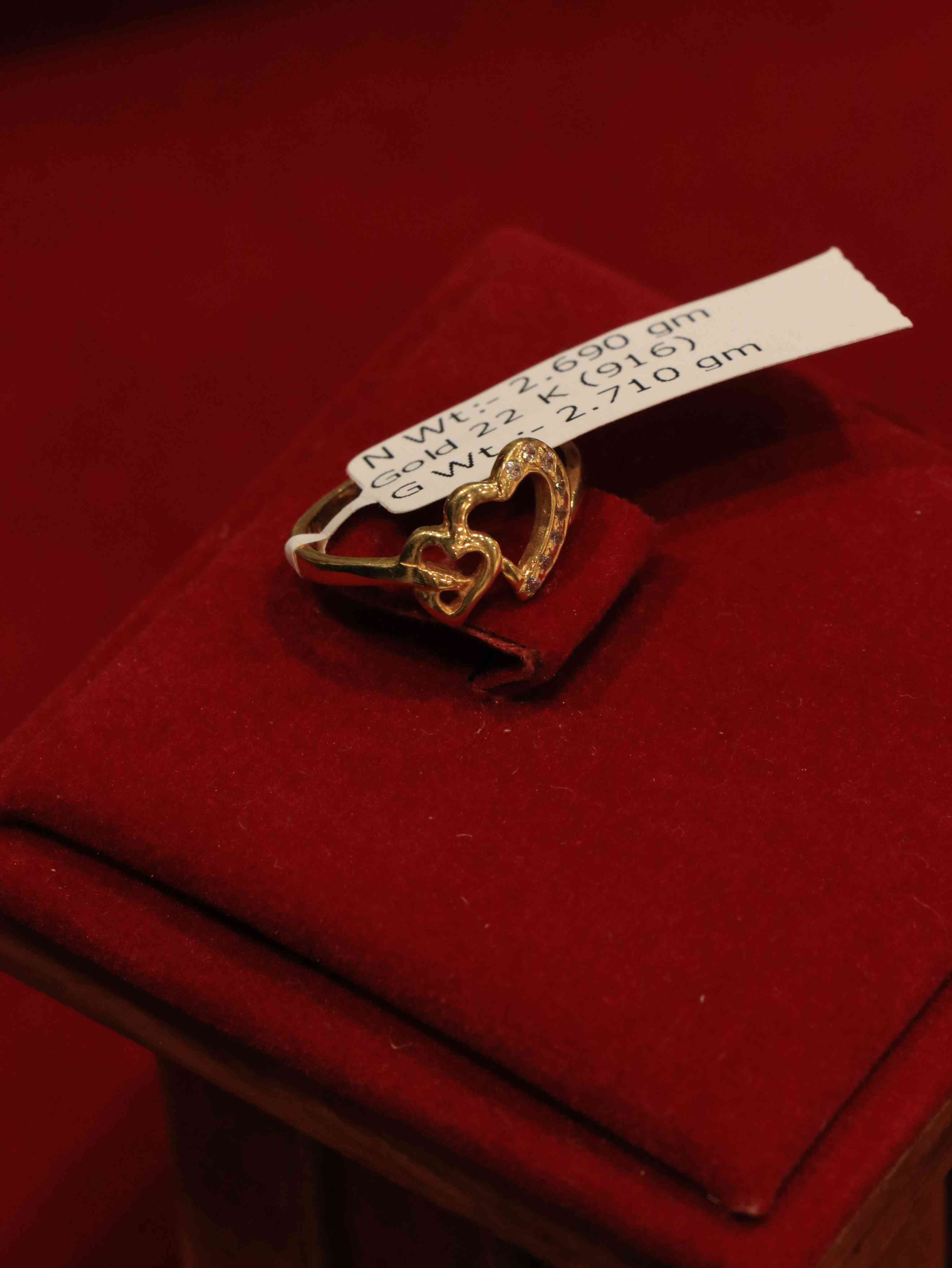 22K Gold Heart Rings for Women – Elegant Daily Wear Gold Ring