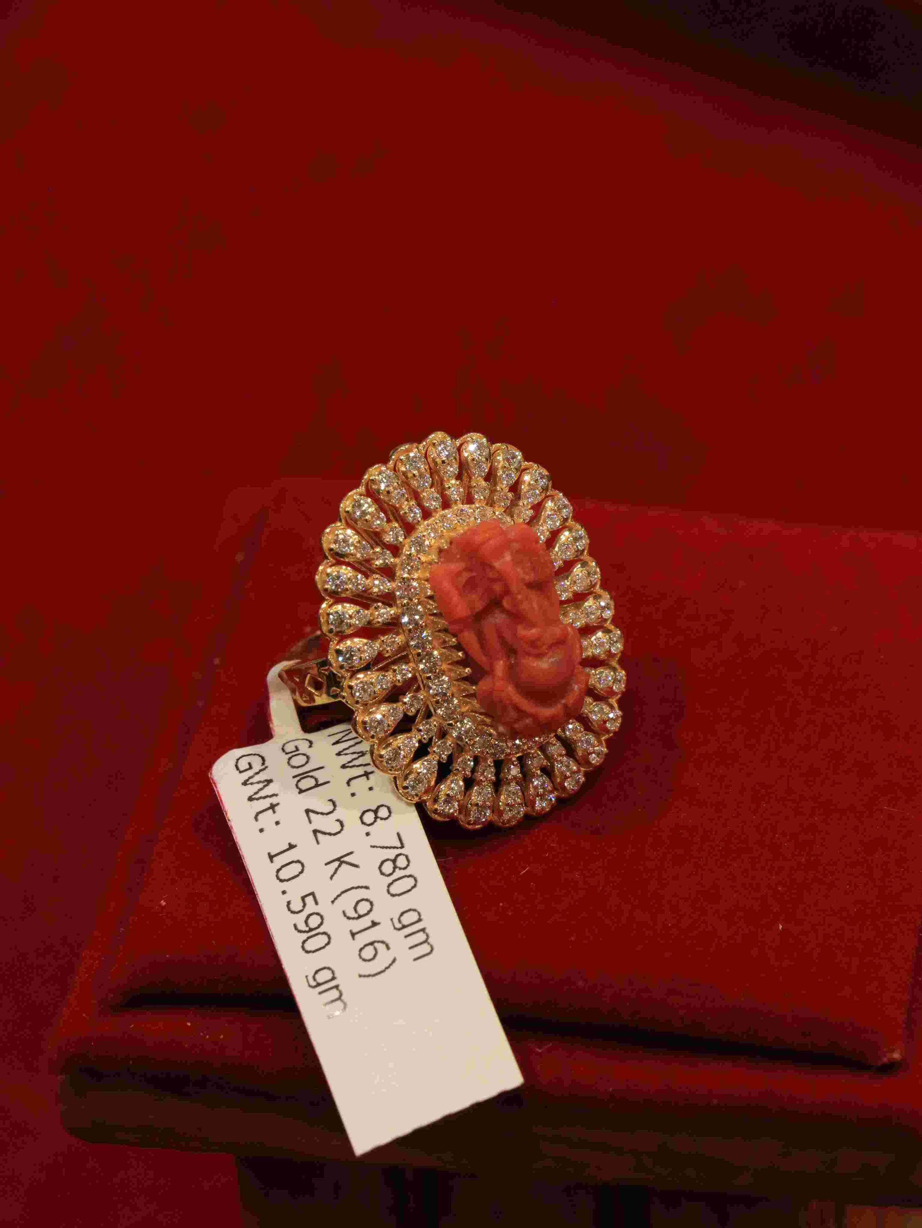 22K Gold Ganesh Munga Ring for Women – Premium Daily Wear Jewelry
