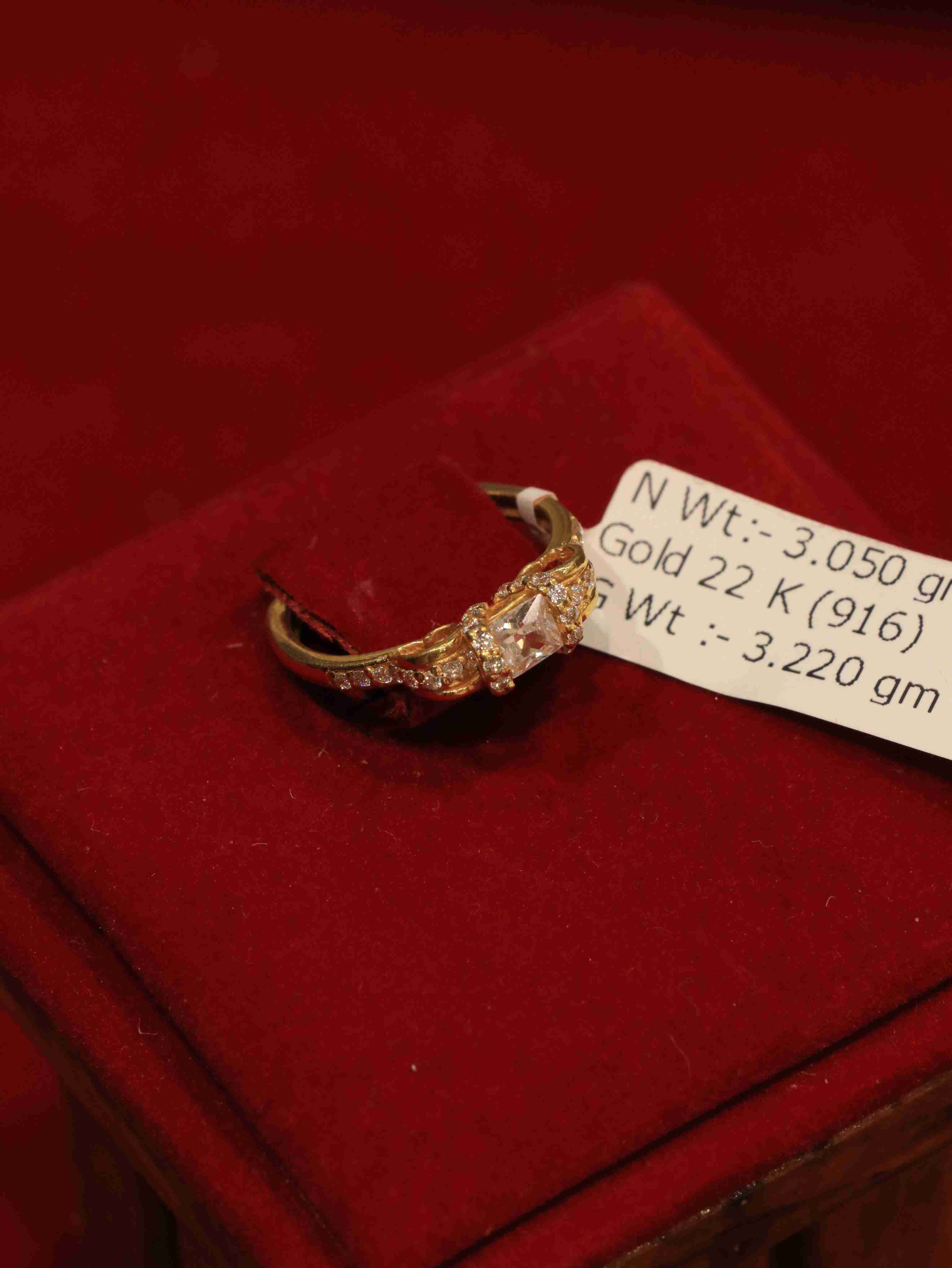 Elegant 22K Gold Women's Ring daily wear design in 22K gold from Swarna Kala Pucha