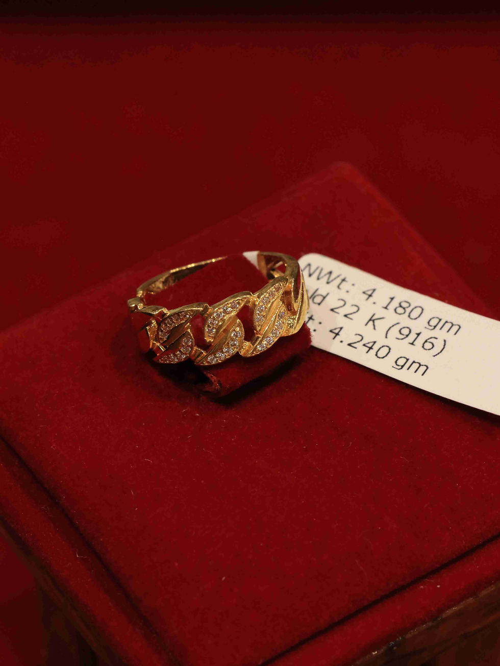 Close-up of 22K Gold Women's Rings showcasing intricate design and premium finish