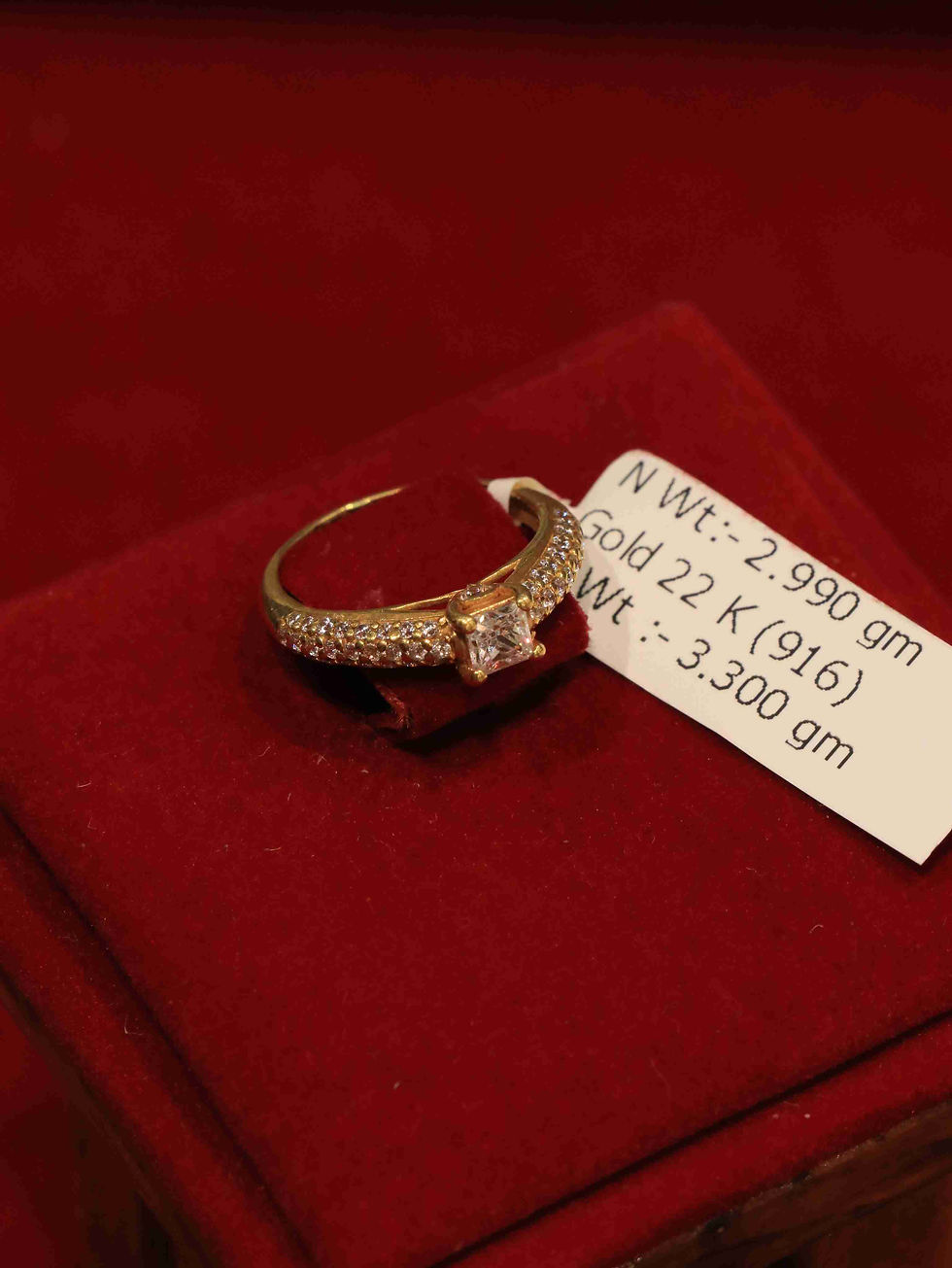 Elegant 22K Gold Women's Ring daily wear design by Swarna Kala Pucha