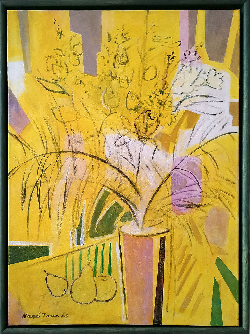 Miniature : Le bouquet des fleurs, acrylique sur toile, 80 x 60 x1.5 cm