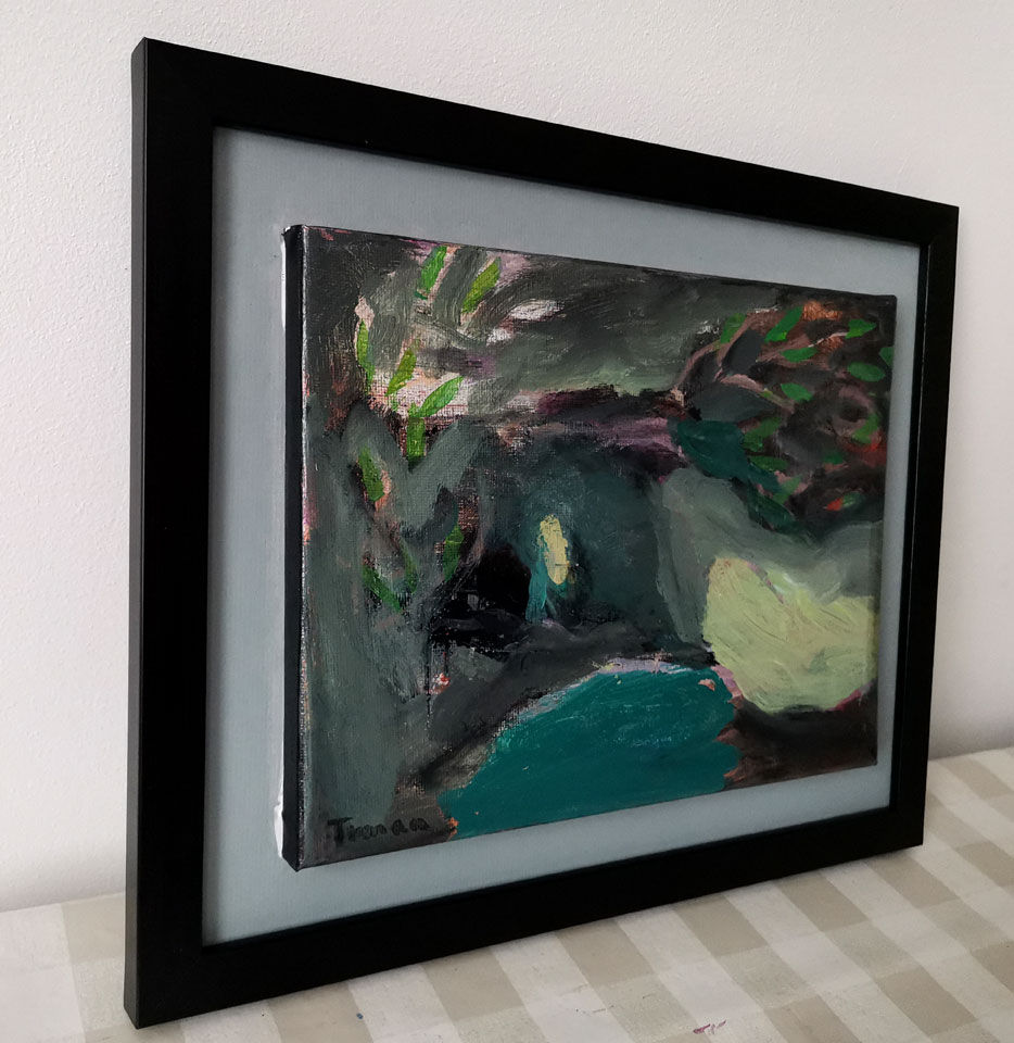 Miniature : Memories, acrylic on canvas, 18 x 24 x 2 cm.