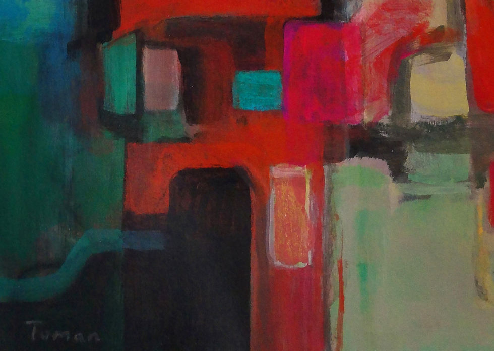 Miniature : Compartements, acrylique sur bois, 115 x 75 x 2 cm