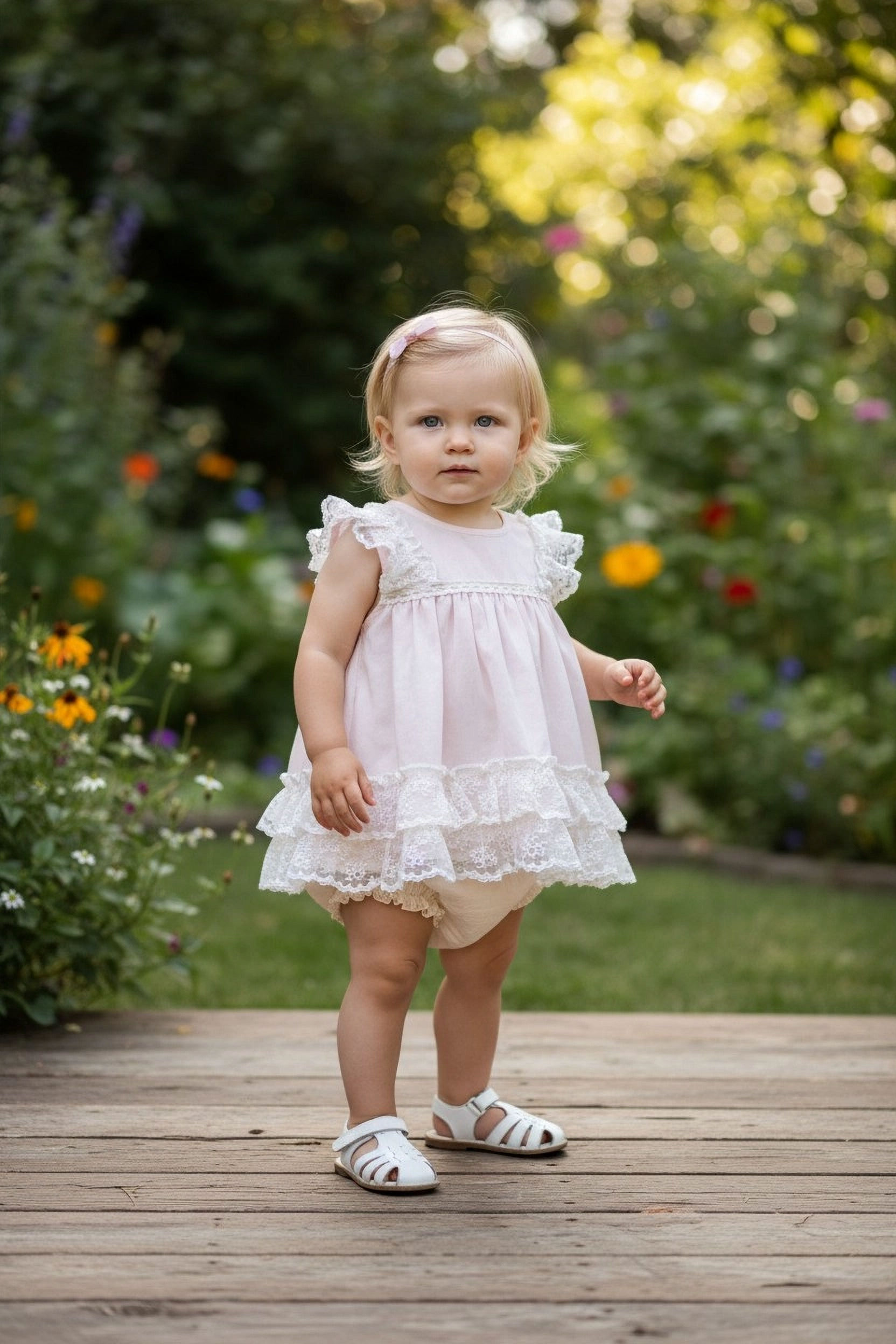 Vintage Pale Blush Lace Tunic
