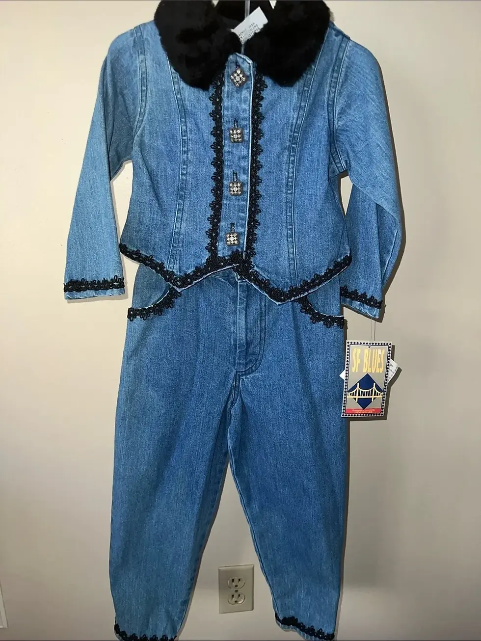 Thumbnail: Vintage SF Blues Denim & Faux Fur Two-Piece Set