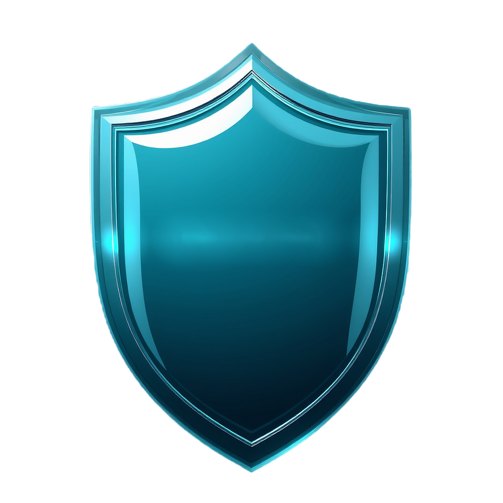 transluscent shield on clear background