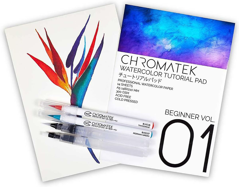 Thumbnail: CHROMATEK Watercolour Brush 54 Pen Set
