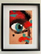 A picture of the finished print hanging on a wall